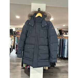 SOLD Moose Knuckles Hooded Down Parka Fur Trim Men’s Size M